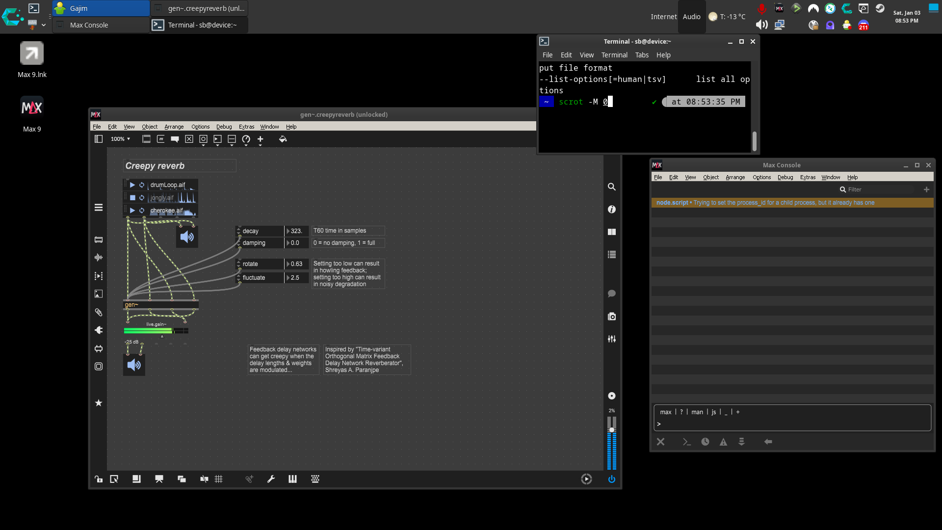 Max 9 running on Linux CachyOS